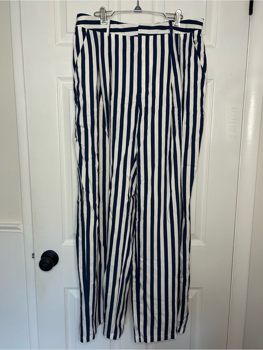 Anthropologie Maeve The Avery Striped Pleated Wide-Leg Trousers - Picture 5 of 14